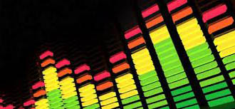 Recording LED meter in studio photo